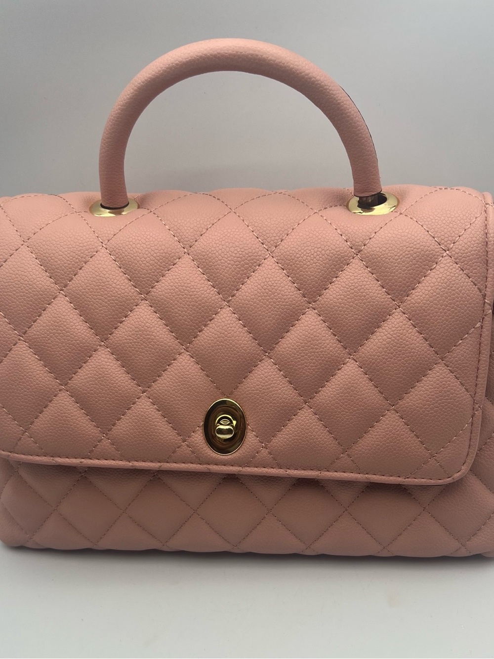 Quilted Top-Handle Pink Handbag - Elegant Fashion Everyday Tote